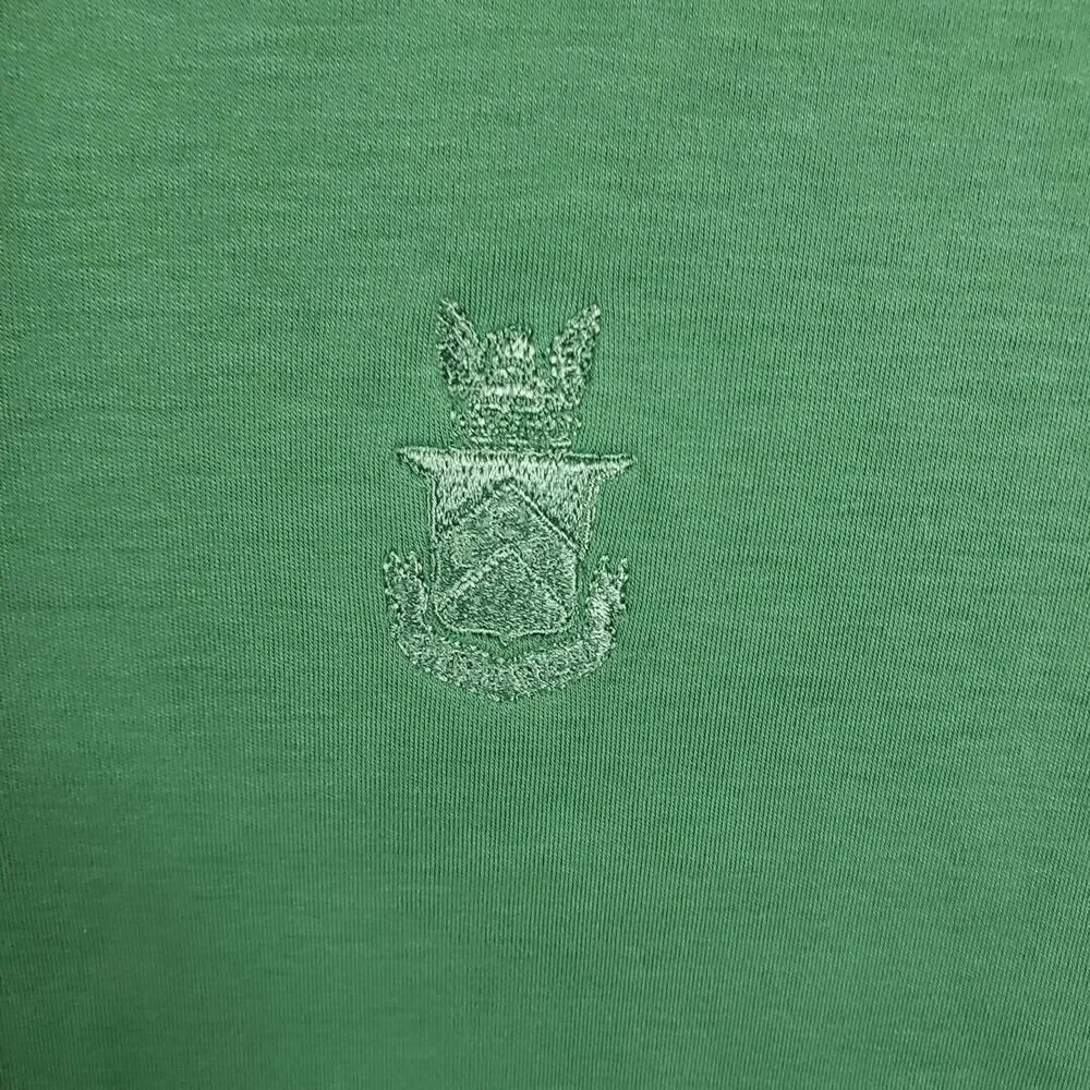 Ralph Lauren Polo Golf Shirt Mens L Green Long Sleeves Cotton